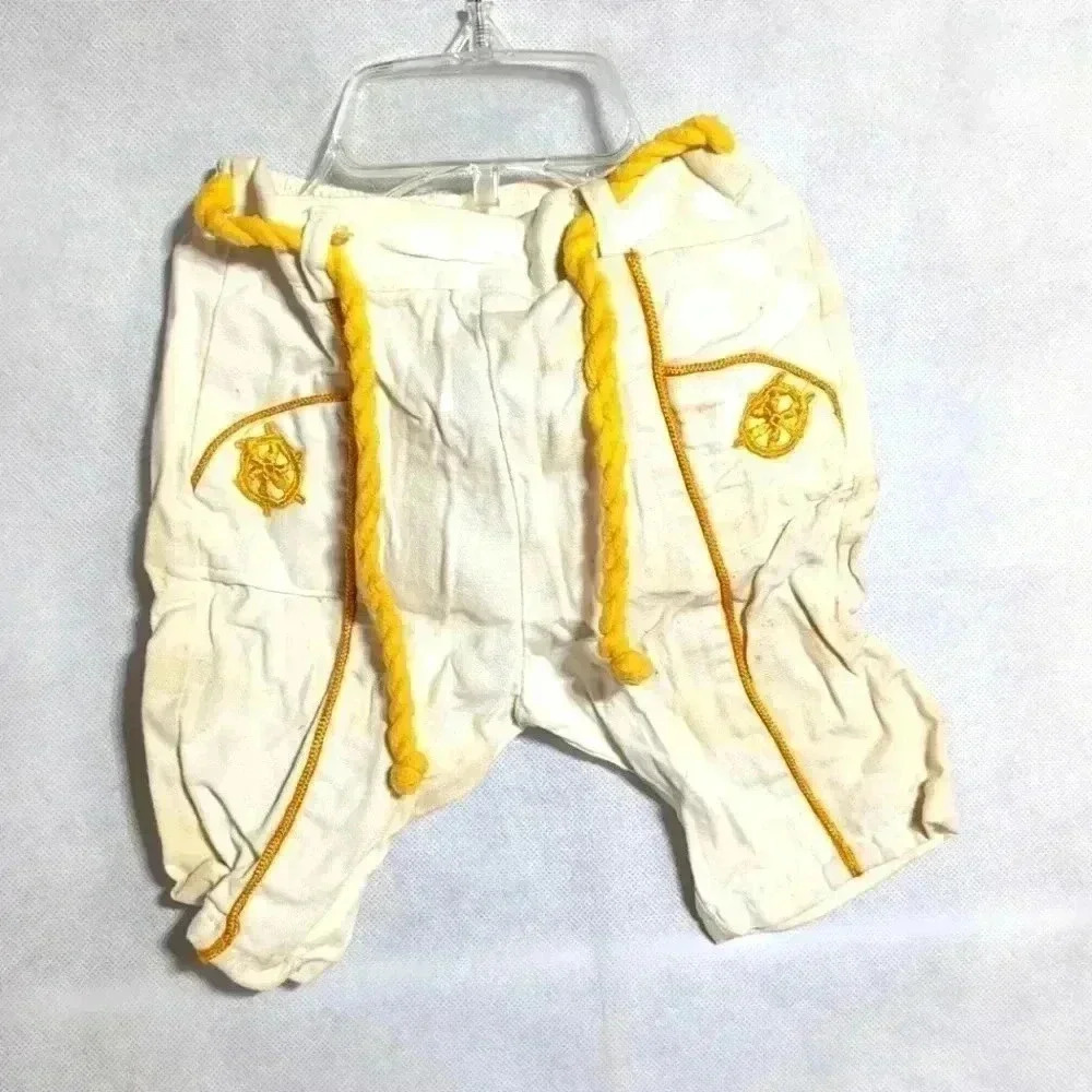 Custom Sailor Pants Gold Belt and Ships Wheel elastic waist sz 4
